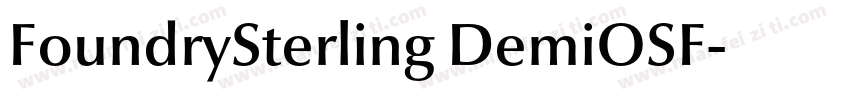 FoundrySterling DemiOSF字体转换